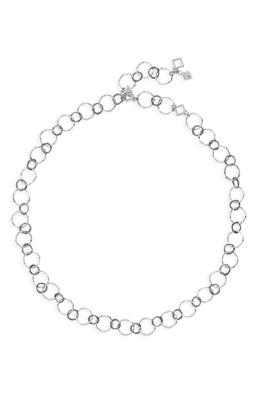 Armenta New World Short Hammered Chain Necklace in Silver at Nordstrom, Size 20 In