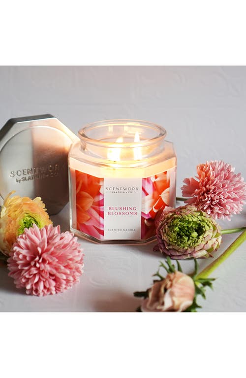 Shop Homeworx By Slatkin & Co. Blushing Pink Blossoms Scented 3-wick Jar Candle In No Color