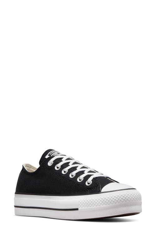 Chuck Taylor All Star Lift Low Top Sneaker in Black/Black/White