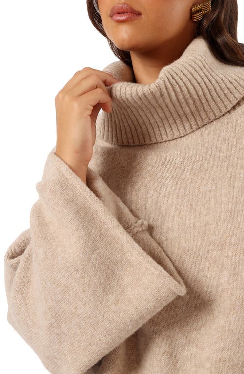 Petal And Pup Petal & Pup Bindy Oversize Turtleneck Sweater In Neutral