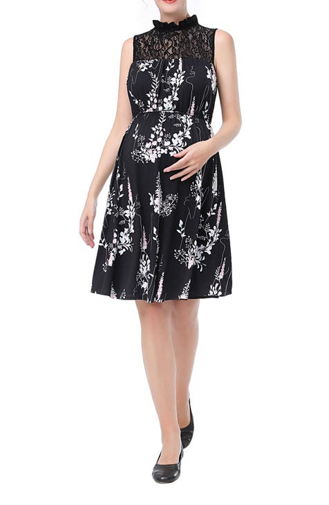 Vivian Maternity & Nursing Dress Sparkle Black