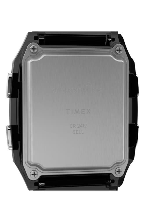 Timex ® Q Digital Lca Chronograph Resin Strap Watch, 35mm In Gray