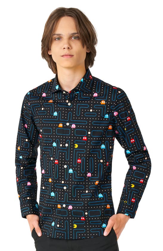 Opposuits Kids Pac-man™ Dress Shirt In Black