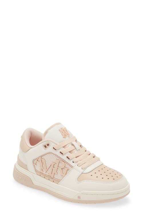Amiri Classic Low Sneakers In White Leather In White Pink