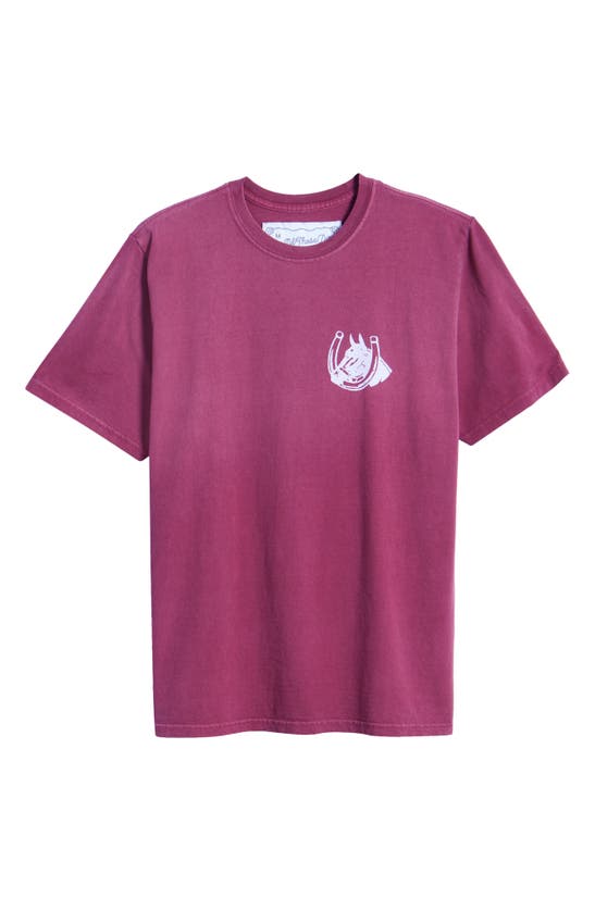 One Of These Days Valley Riders Graphic T-shirt In Burgundy