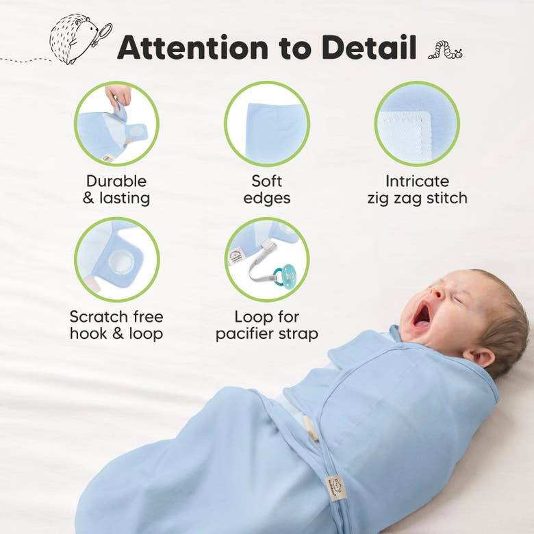 Keababies 3-pack Soothe Swaddle Wraps In Abc Land Cloud