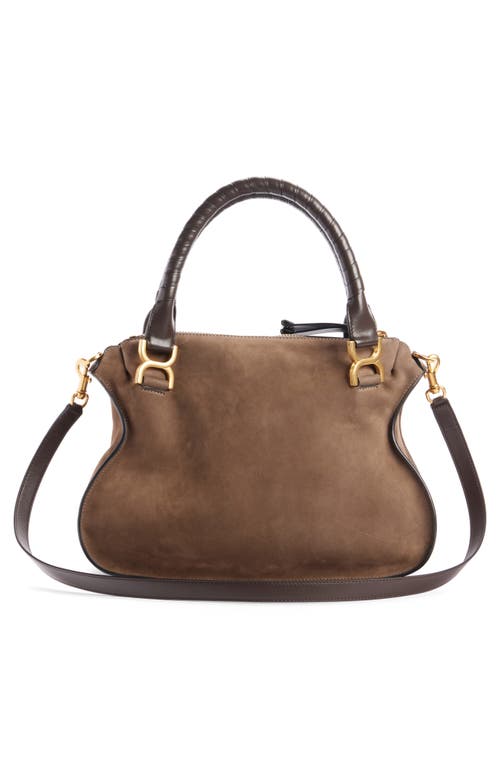 Chloé Large Marcie Leather Satchel In Flannel Grey 036