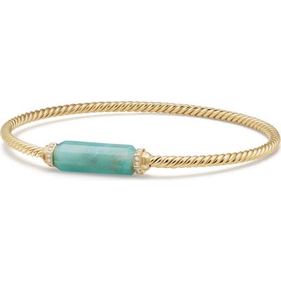 David Yurman Barrels Bracelet With Diamonds In 18K Gold