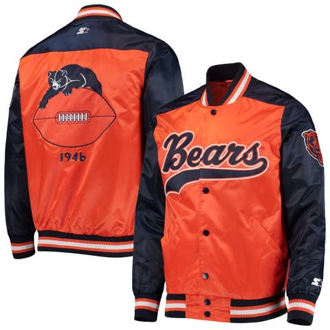 Lids Detroit Tigers Starter Slider Satin Full-Snap Varsity Jacket - Orange