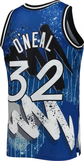 SHAQUILLE O'NEAL Nike Orlando Magic 32 Jersey / Size XL White/Blue/Blk  Striped