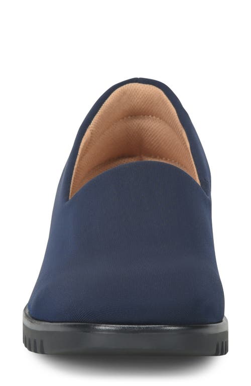 Shop Comfortiva Dana Platform Wedge Slip-on In Sky Navy