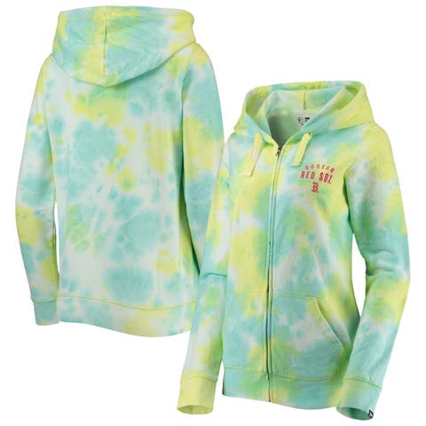 Women's New Era Black Philadelphia Eagles Tie Dye Fleece Full-Zip Hoodie