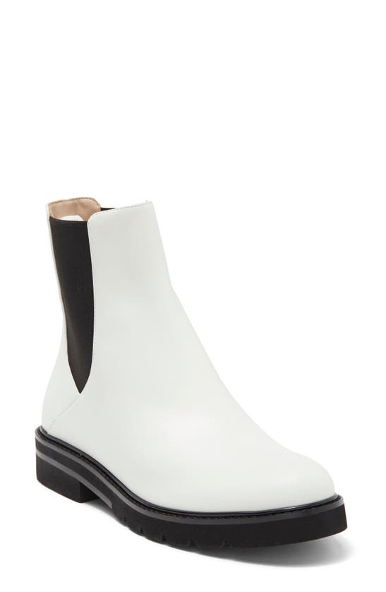 Stuart Weitzman Norah Chelsea Boot In White