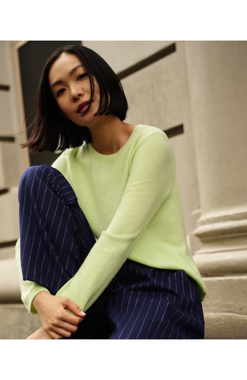 Shop Lands' End Cashmere Sweater In Fluorescent Green