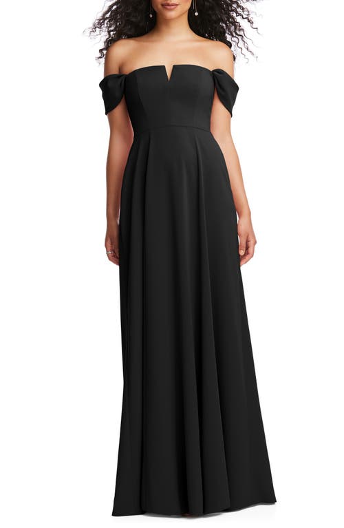 Calypso Side Slit Maxi Dress in Black