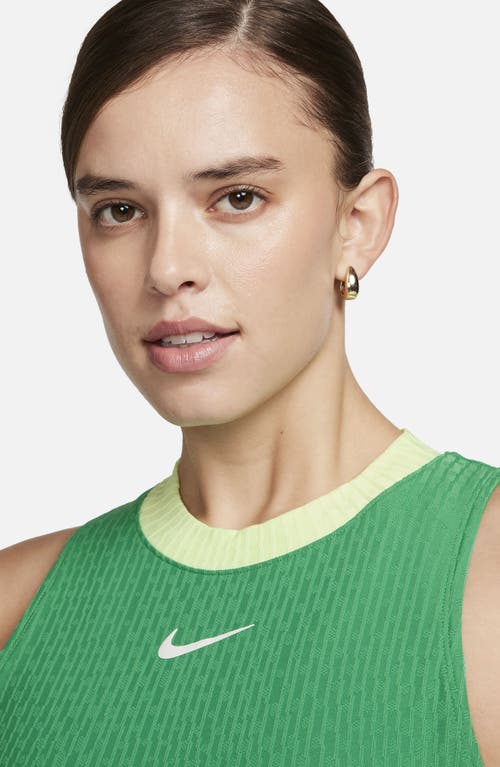 Shop Nike Court Slam Dri-fit Tennis Tank Top In Stadium Green/barely Volt