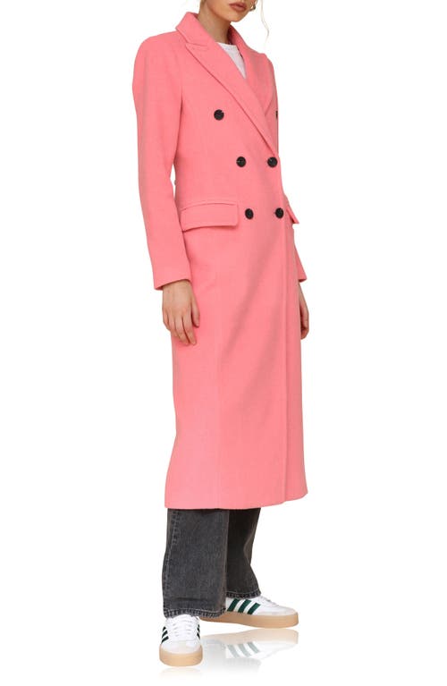 Shop Avec Les Filles Hourglass Double Breasted Coat In Retro Pink