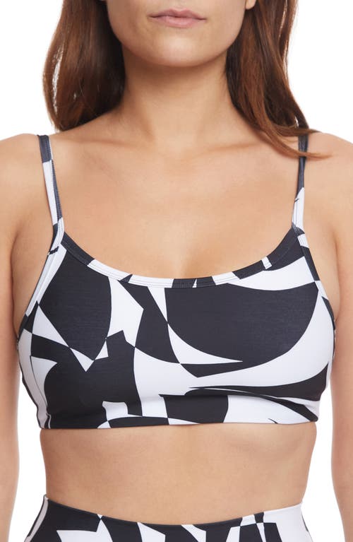 Shop Sage Collective Sage Collective Patterned Everyday Bralette In Black/white