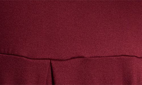 24seven Comfort Apparel Maternity Midi Length Fit And Flare Pocket Dress In Burgundy