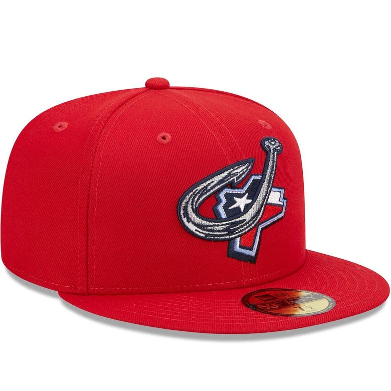 New Era Red Corpus Christi Hooks Marvel X Minor League 59fifty Fitted