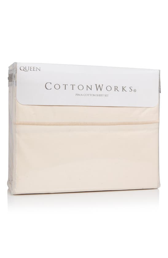Shop Bedhog 4-piece 1000 Thread Count Pima Cotton Sheet Set In Ivory