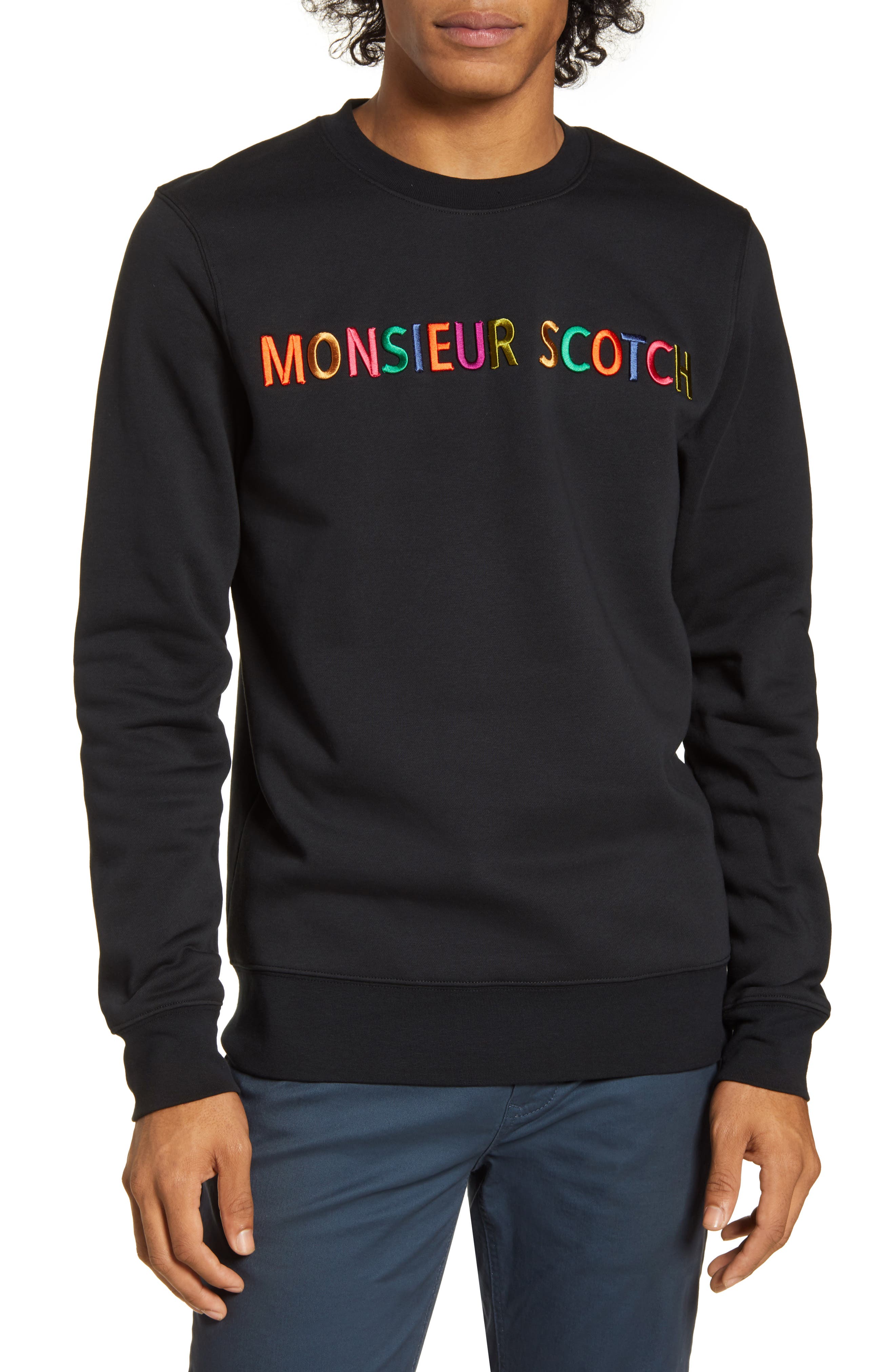 scotch and soda embroidered sweatshirt