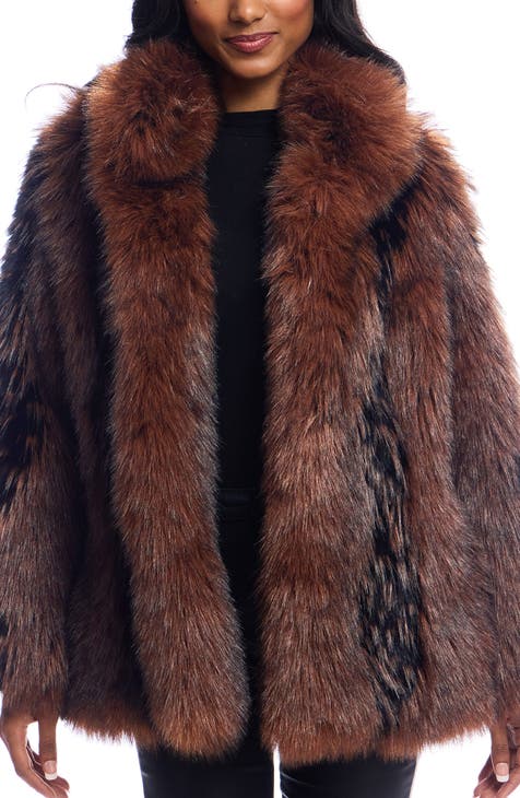 Faux fox coat hotsell