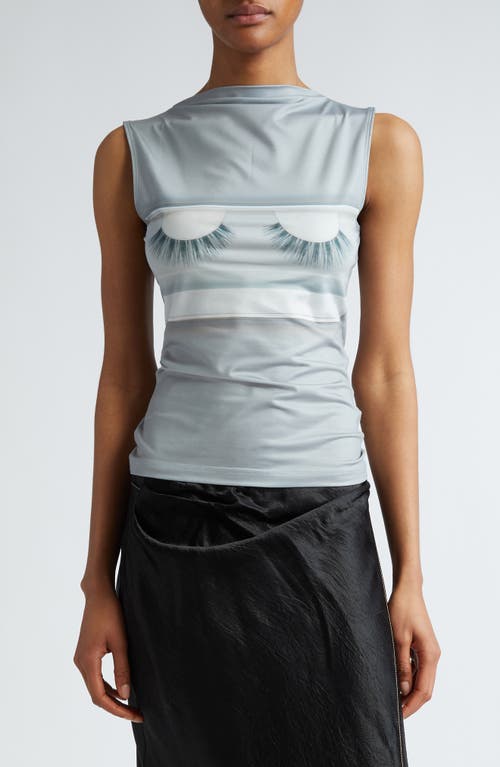 Acne Studios x Katerina Jebb Eyelash Sleeveless Top Light Grey/Grey at Nordstrom,