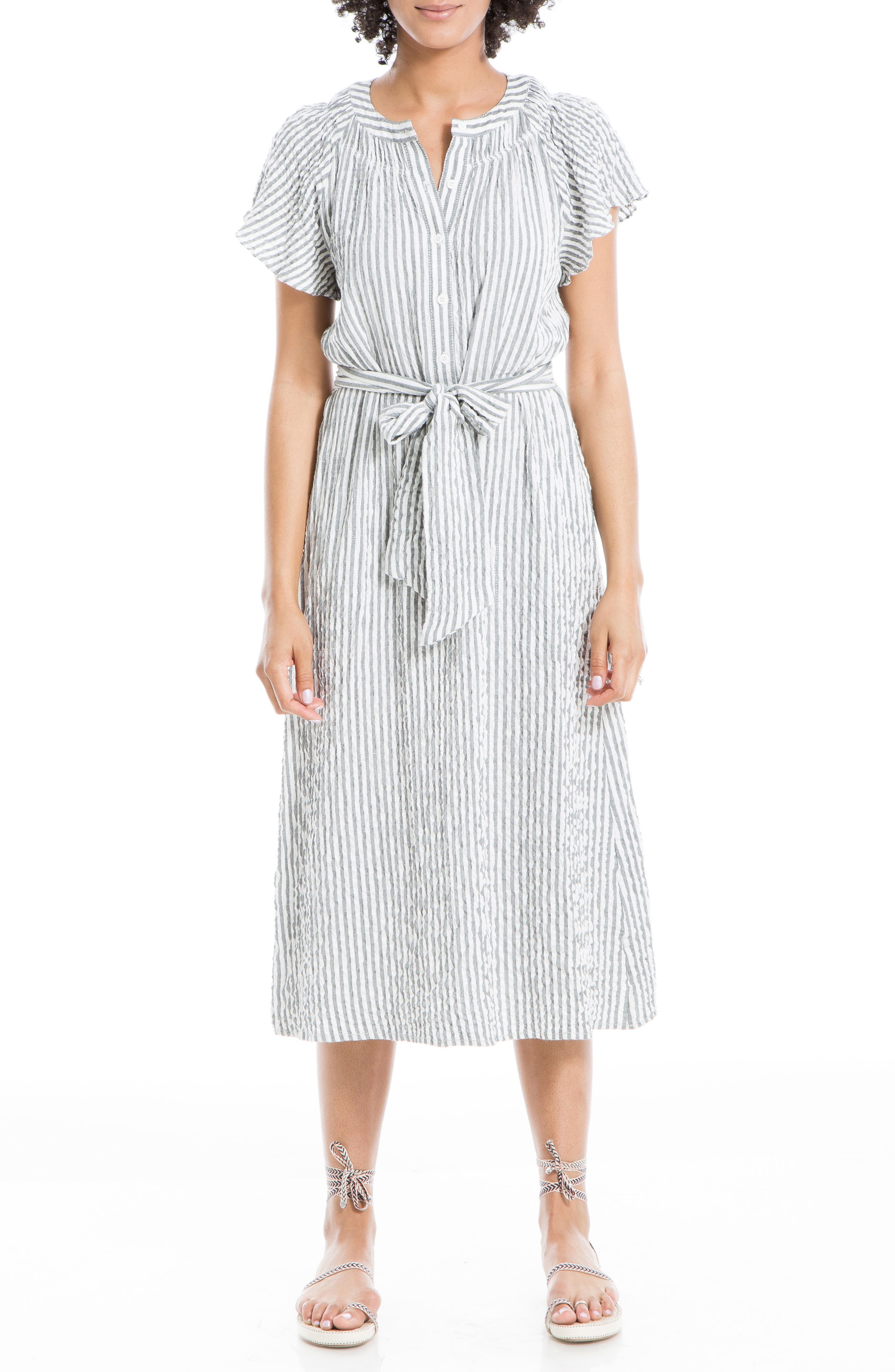 max studio flutter sleeve dress