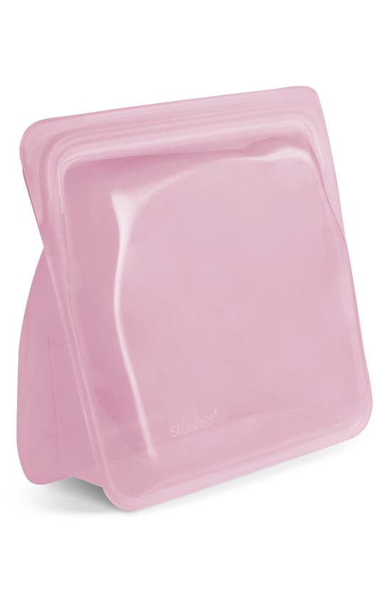 Stasher Reusable Silicone Stand-up Bag In Rose Quartz