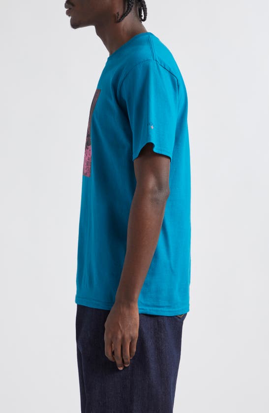 Shop Noah Get Back Up Graphic T-shirt In Teal