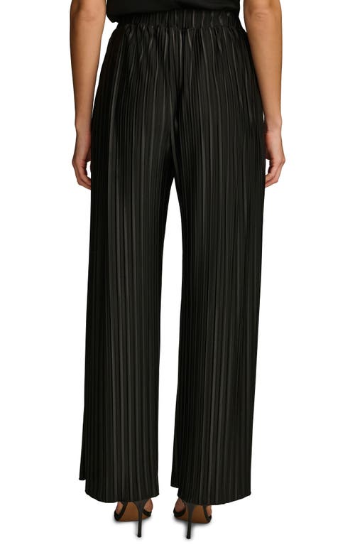 Donna Karan Pleated Pull On Pants In Black