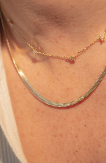 Argento Vivo Herringbone Chain Necklace