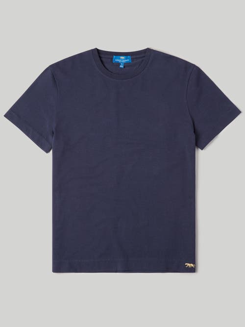 Shop Robert Talbott Dean Stretch Jersey Tee In Navy