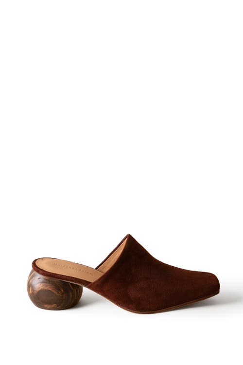 Huma Blanco Mina Mule In Chocolate Suede