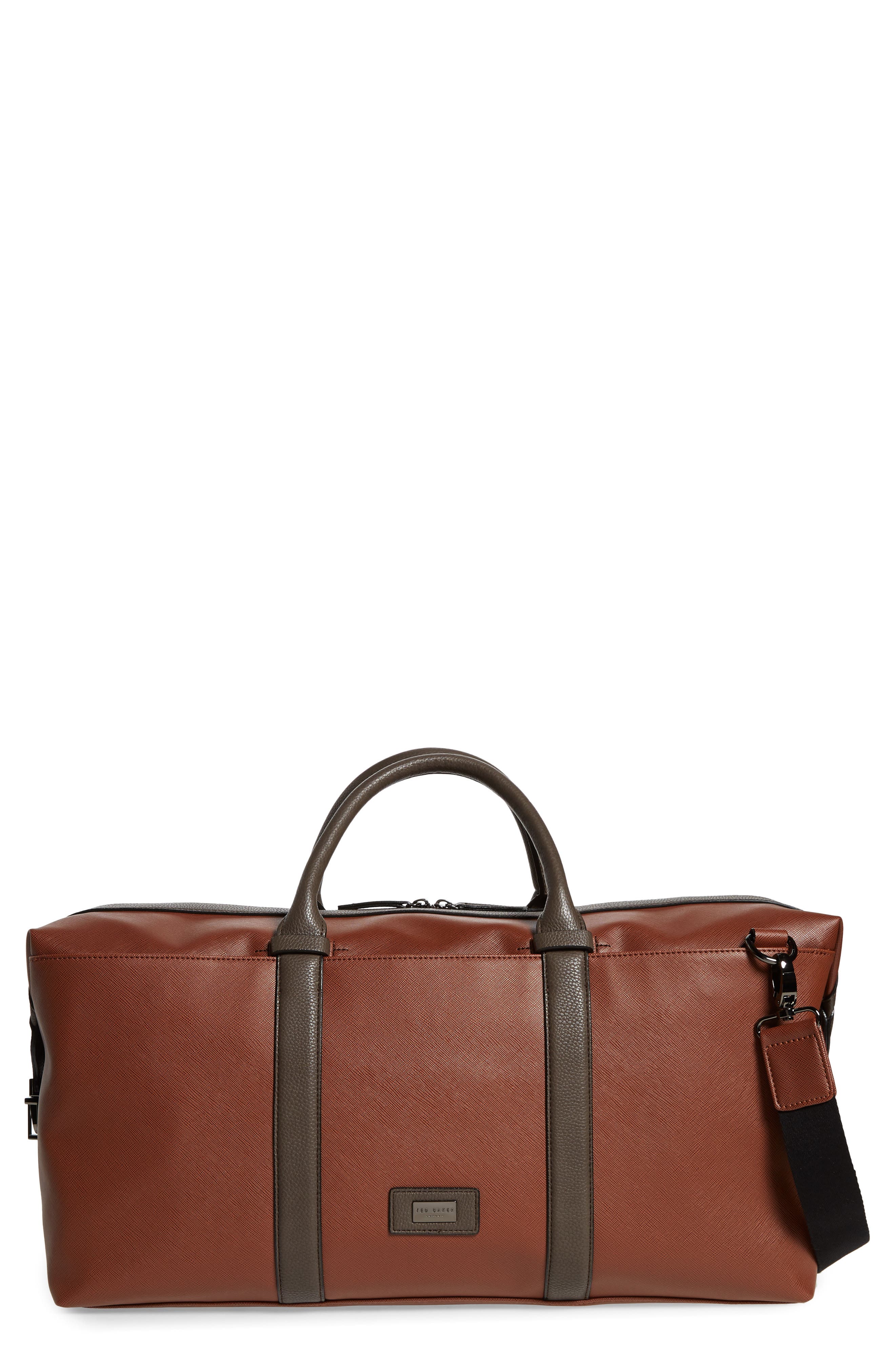 faux leather duffle