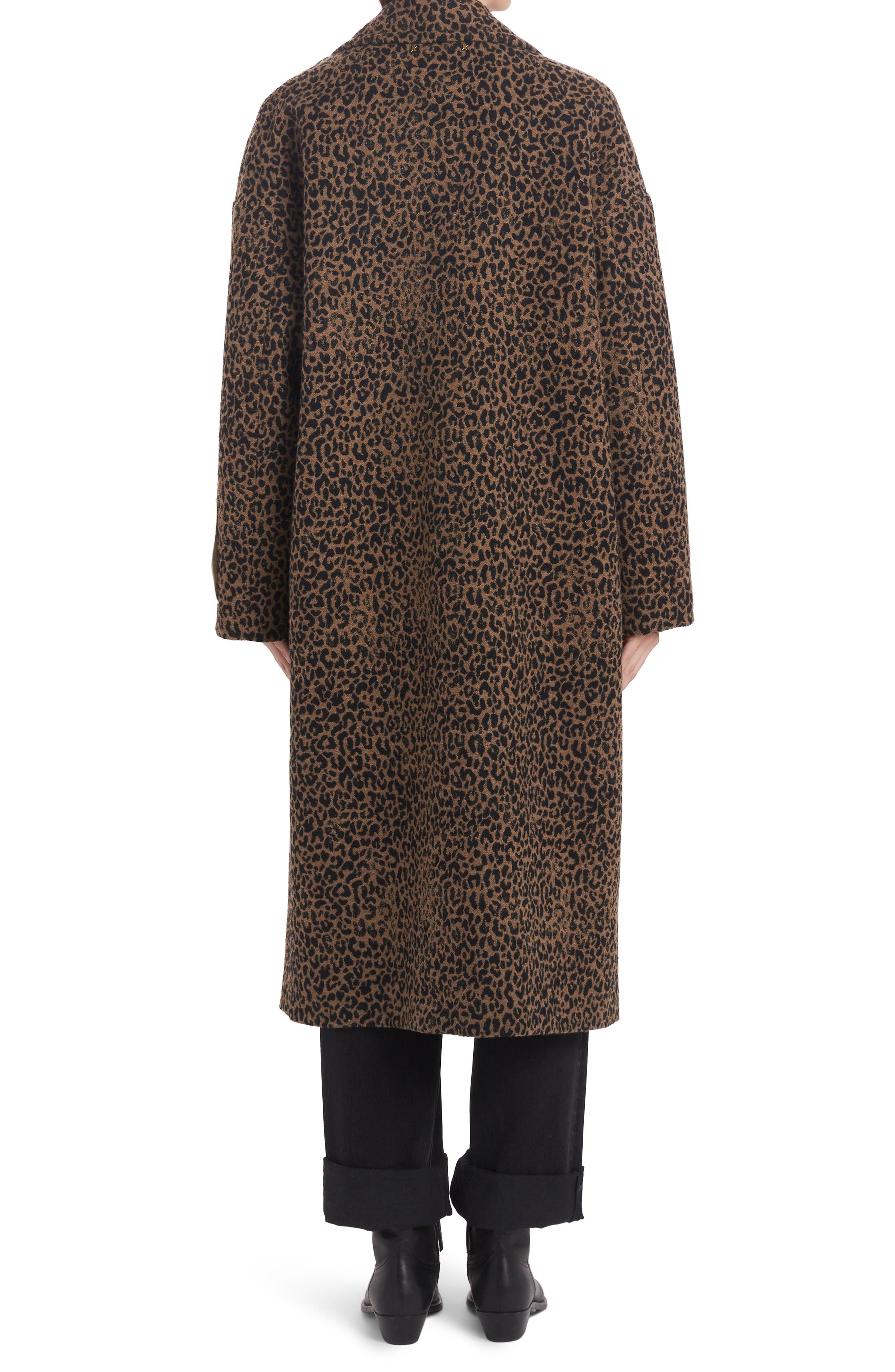 wool leopard coat