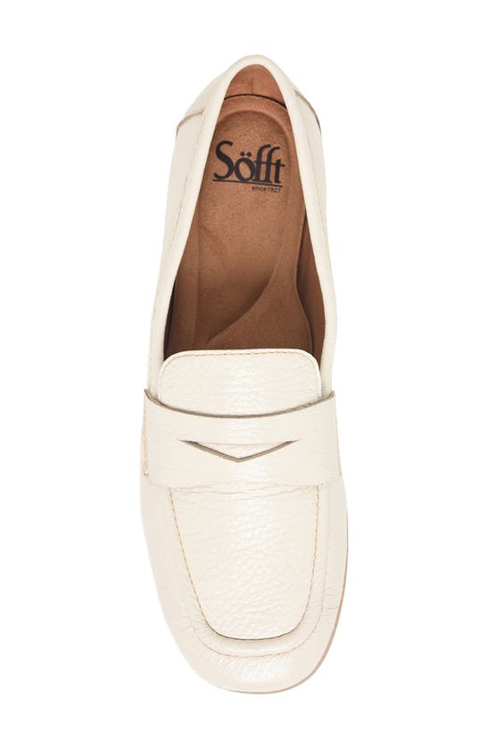 Shop Söfft Allie Moc Toe Penny Loafer In Cream