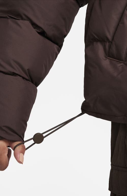 Shop Nike Sportswear Water Repellent Down Jacket In Baroque Brown/white