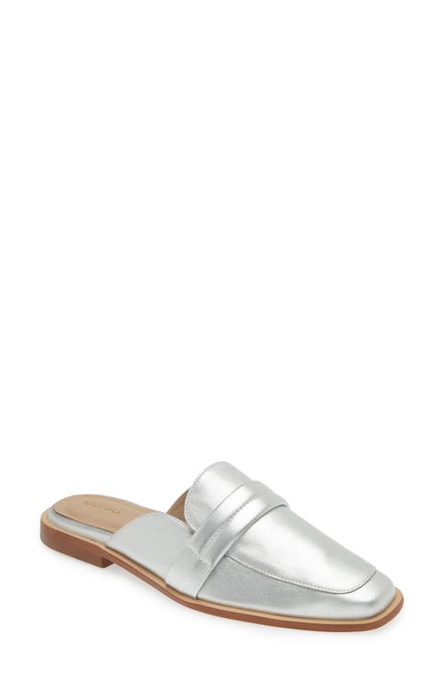 Shop Kaanas Square Toe Mule In Silver