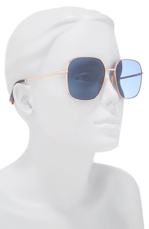 Miu Miu 61mm Polarized Square Sunglasses In Rose Gold