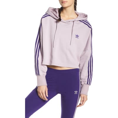 Adidas Originals Crop Hoodie, Purple