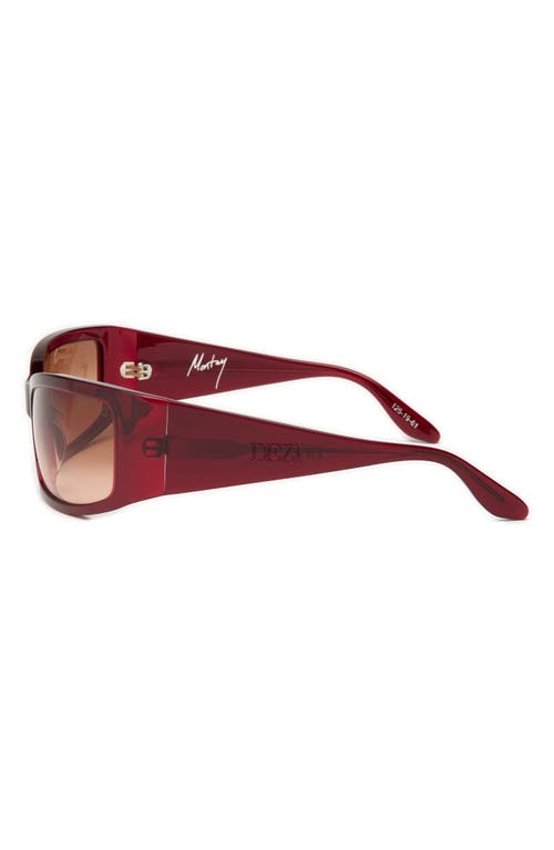 Shop Dezi X Monet Montay 61mm Shield Sunglasses In Deep Red/brown Red Gradient