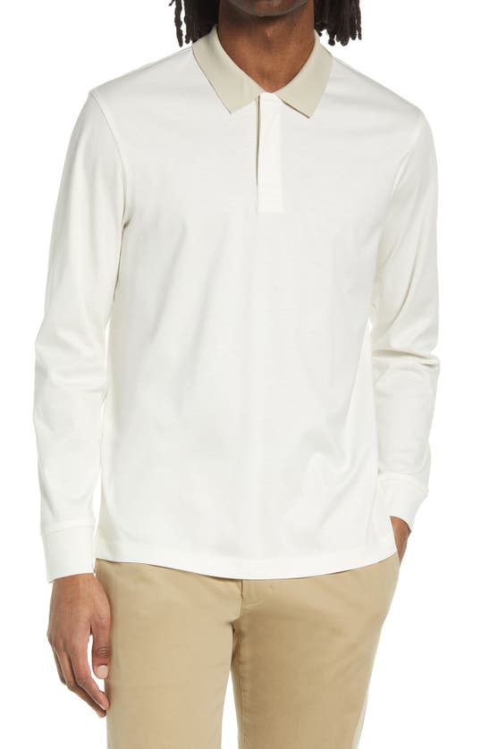 CLUB MONACO REFINED LONG SLEEVE COTTON POLO