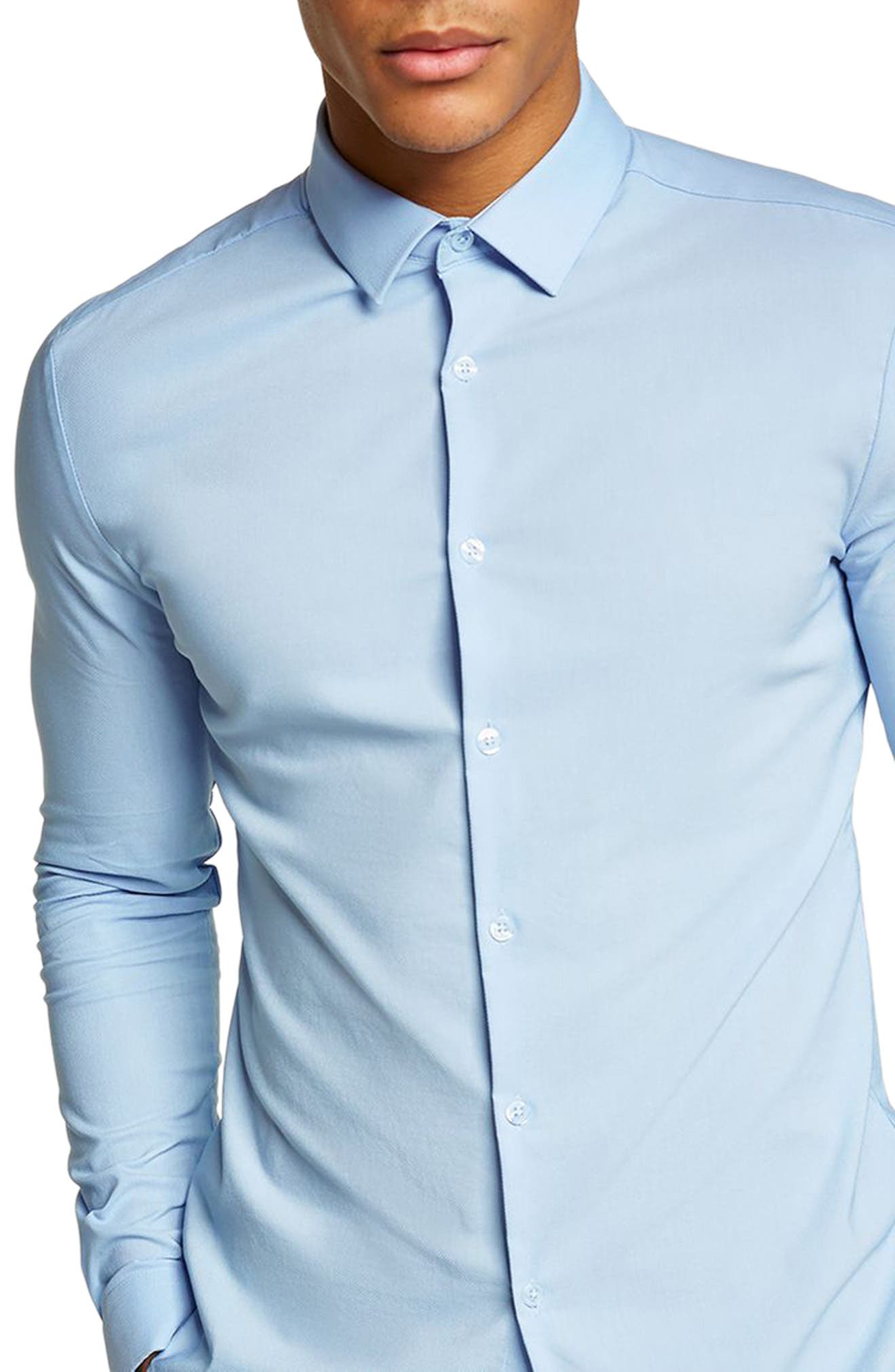 topman muscle fit dress shirt