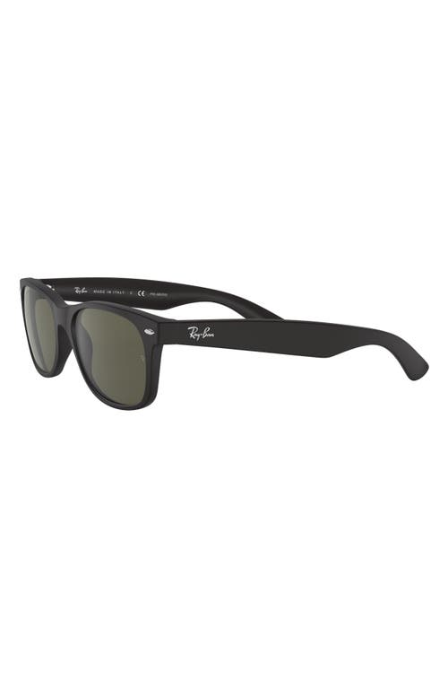 Shop Ray Ban Ray-ban New Wayfarer 55mm Rectangular Sunglasses In Black/green