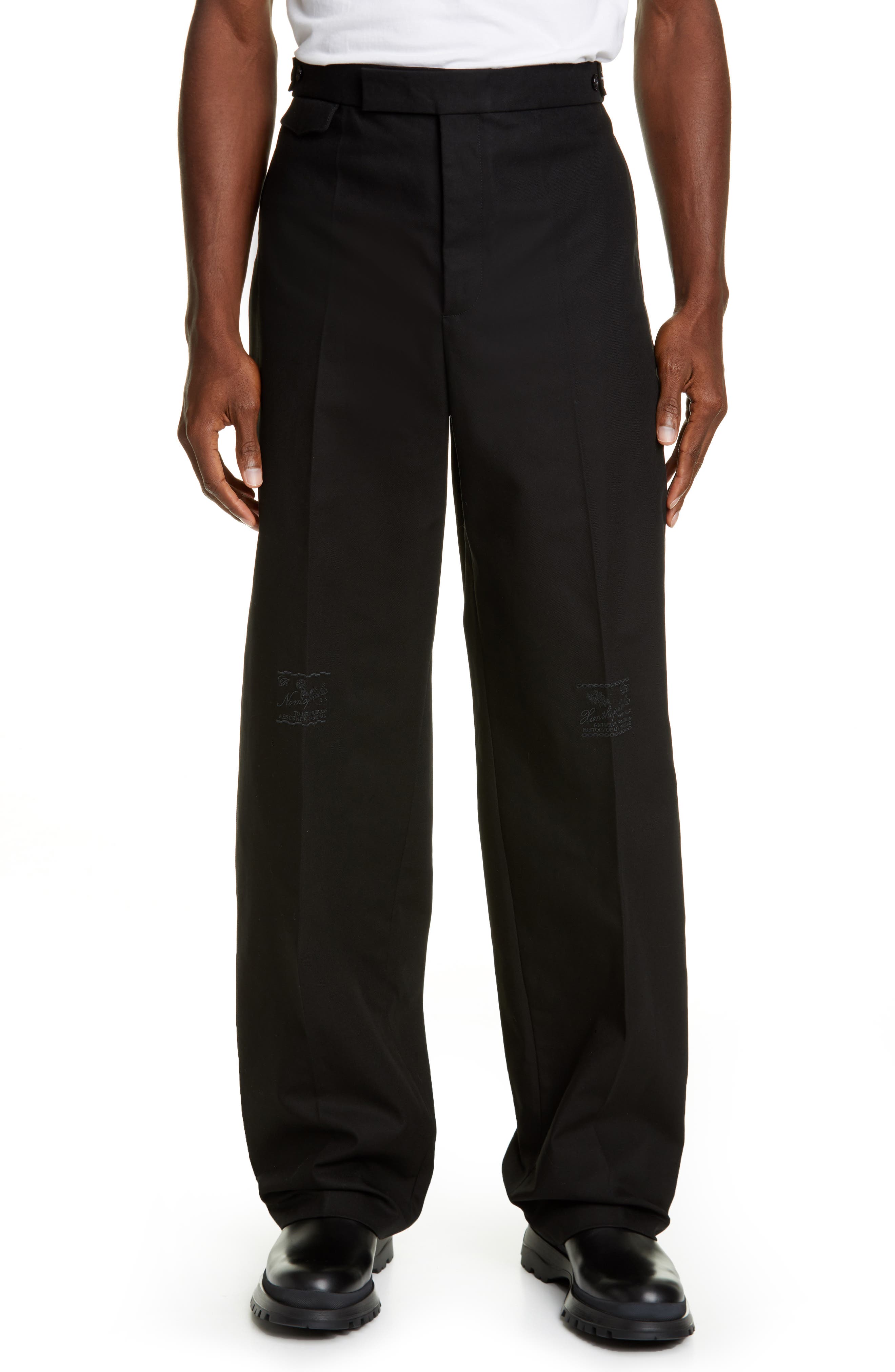raf simons wide space pants