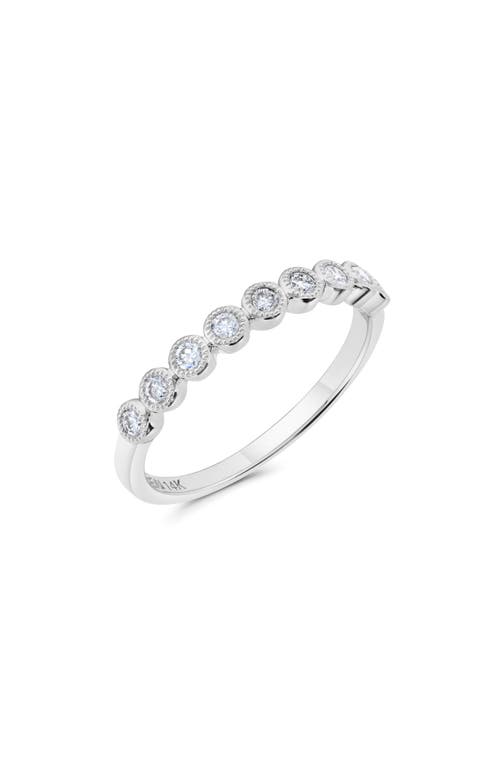 H.j. Namdar Bezel Diamond Stacking Ring In White Gold
