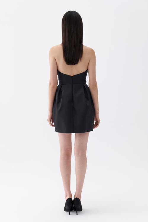 Shop Nocturne Strapless Mini Dress In Black