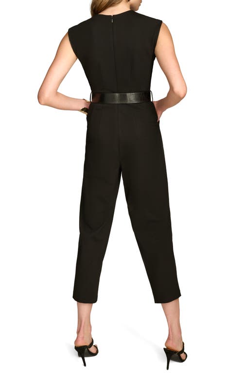 Shop Donna Karan New York Sleeveless Crop Jumpsuit In Black